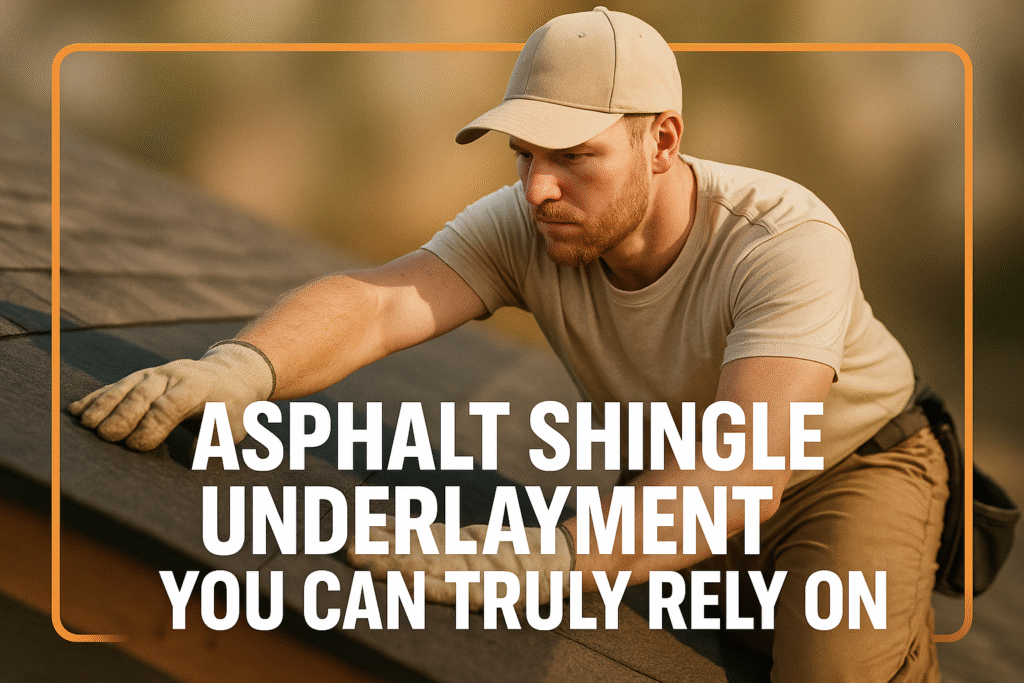 Asphalt Shingle Underlayment You Can Truly Rely On