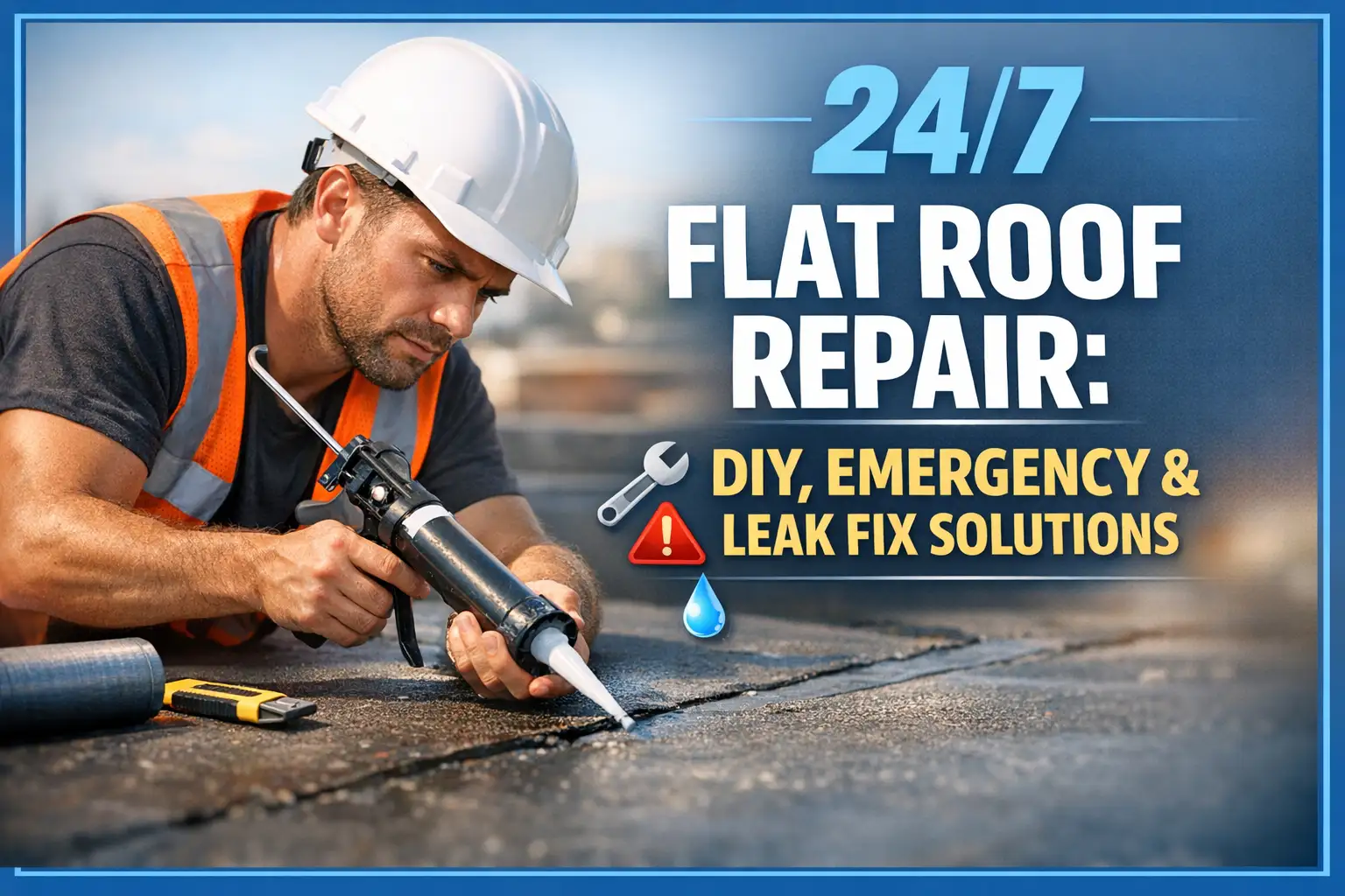 24/7 Flat Roof Repair: DIY, Emergency & Leak Fix Solutions 1 24/7 Flat Roof Repair: DIY, Emergency & Leak Fix Solutions